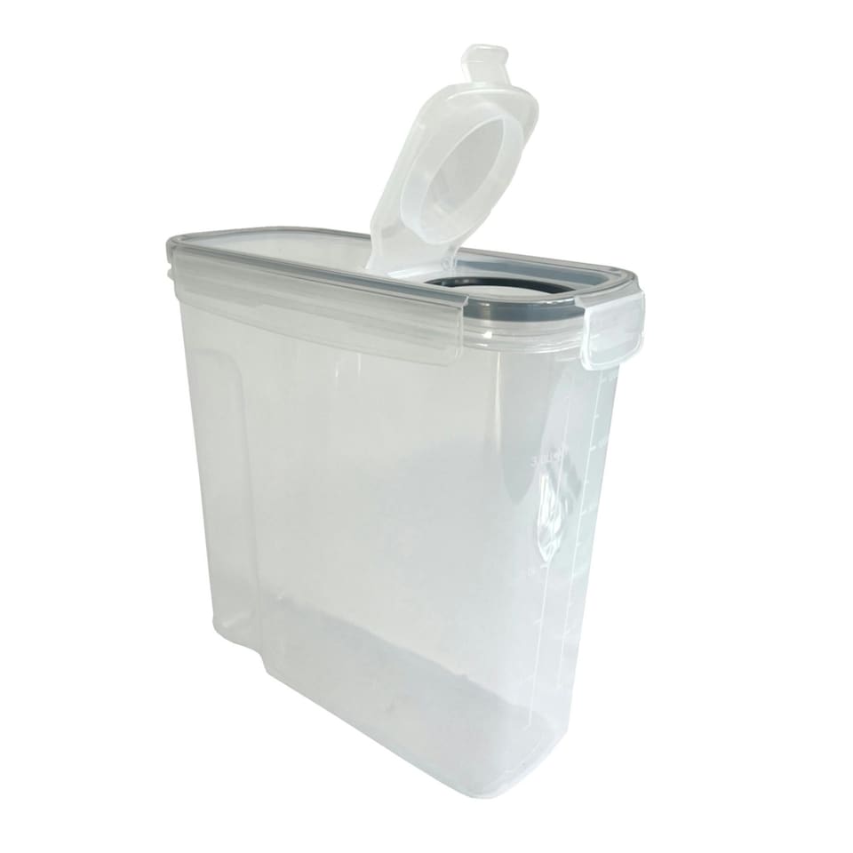 image 1 of Oypla 4pc Airtight Reusable Plastic Kitchen Pantry Food Cereal Storage Container Organiser Set