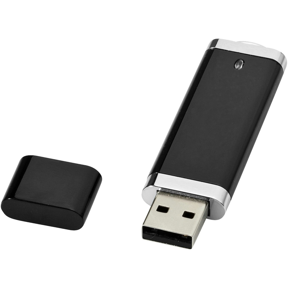 Bullet Flat USB Stick 4GB - Solid Black - One Size