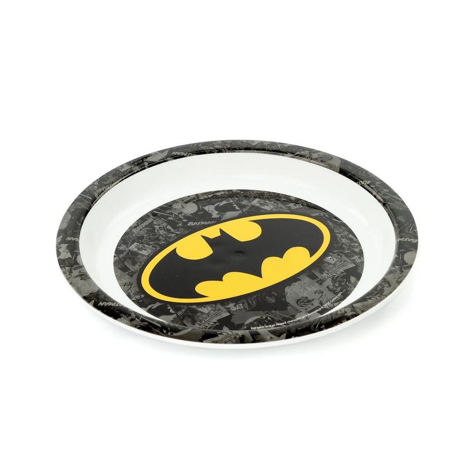 image 1 of Batman Childrens/Kids Tableware Set | Black | Black/White/Yellow | One Size | 1