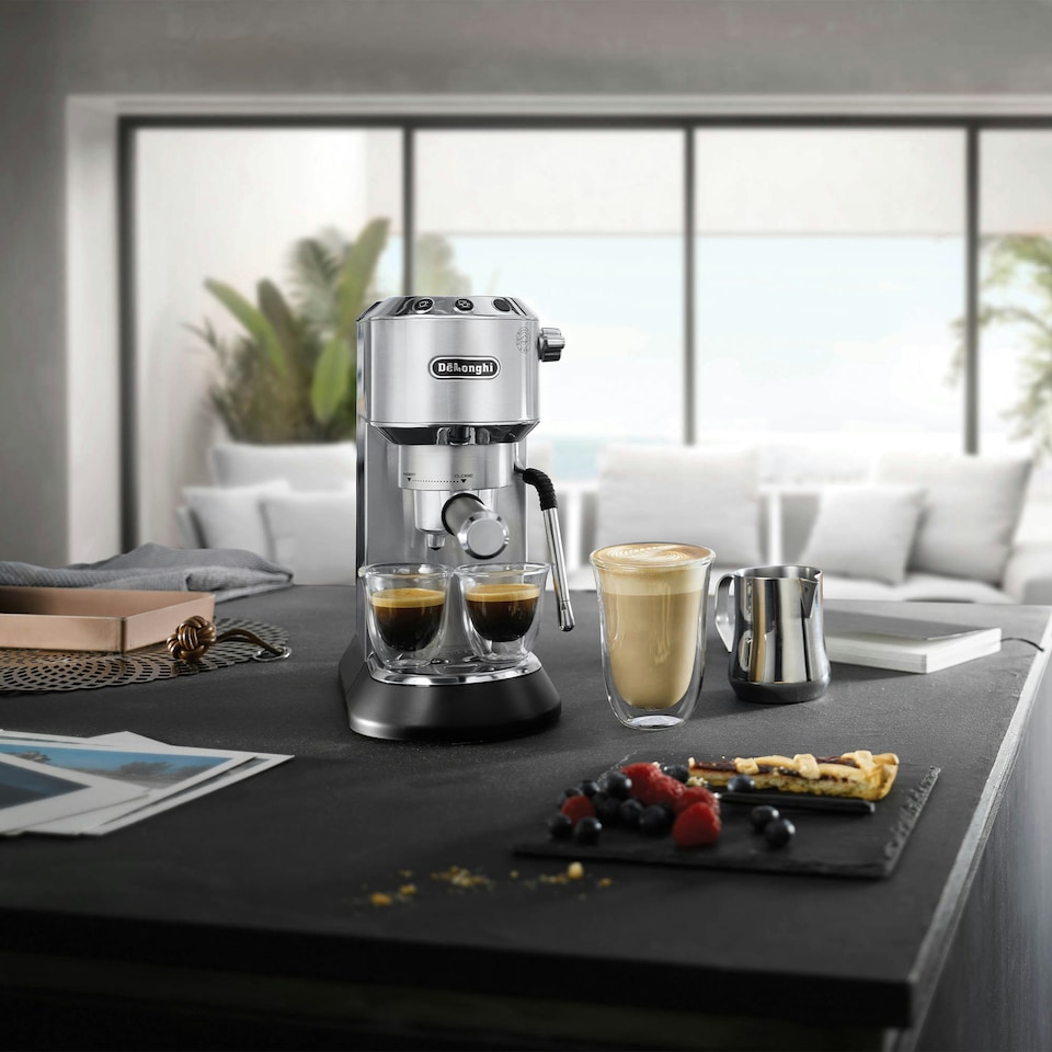 image 1 of Delonghi Dedica Arte Bean to Cup Manual Coffee Machine - Silver
