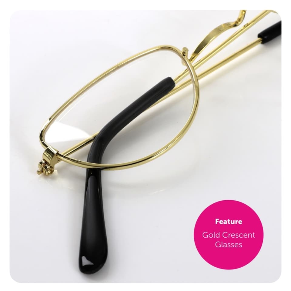 image 1 of Magical Professor Accessory Set - Hat, Glasses, Wand & Wig | Black | One Size