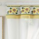 image 2 of Keswick Yellow Floral Embroidery Window Set 249 x 122 cm Rod Pocket Window Set with Attached Valance and 2 Matching Tie Backs