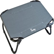 Actiaspet Elevated Folding Dog Bed Indoor Outdoor Pet Cot Steel Frame (Grey, Medium)