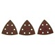 image 4 of Hook And Loop Delta Sanding Pads Discs 93mm Triangular Mixed Grit 30 Pack
