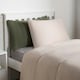 image 2 of OHS Coverless Reversible 10.5 Tog Duvet And Pillowcase Bedding Set, Single - Sage/Natural
