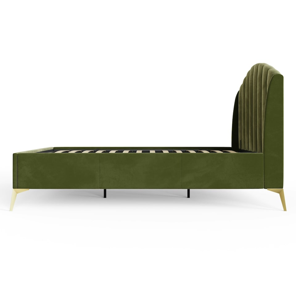 image 1 of GFW Pettine End Lift Ottoman Storage Bed 150cm King Size - Green