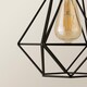 image 6 of ValueLights Diablo Pair Black Wire Frame Non Electric Pendant Shade | Black