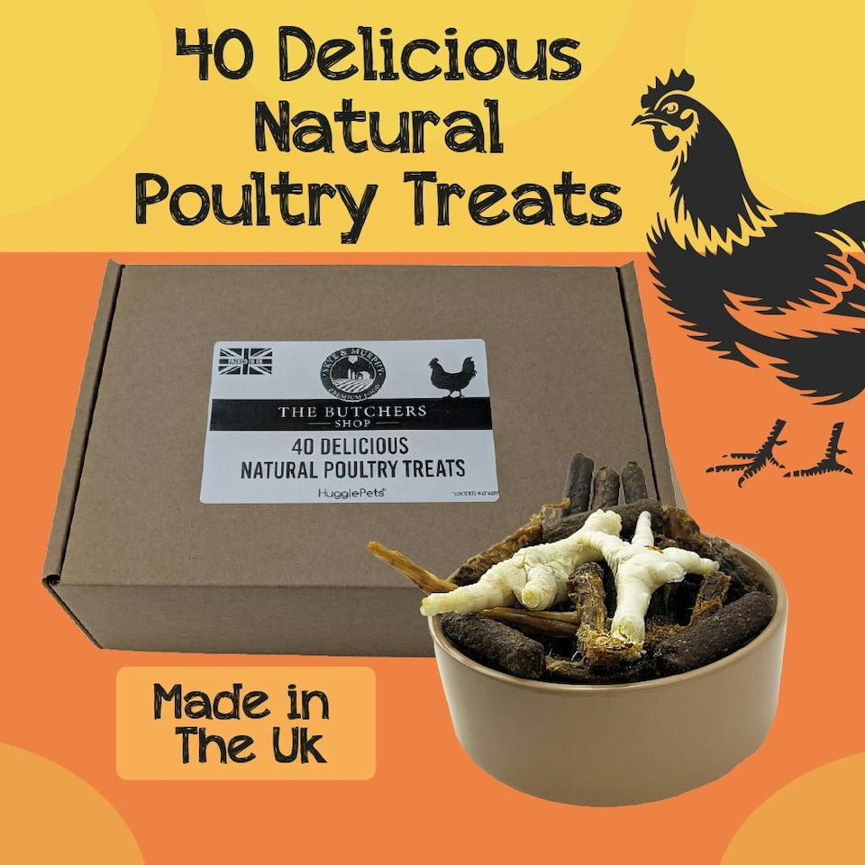 image 1 of HugglePets Assorted Natural Poultry Dog Treat Box (40 pcs)