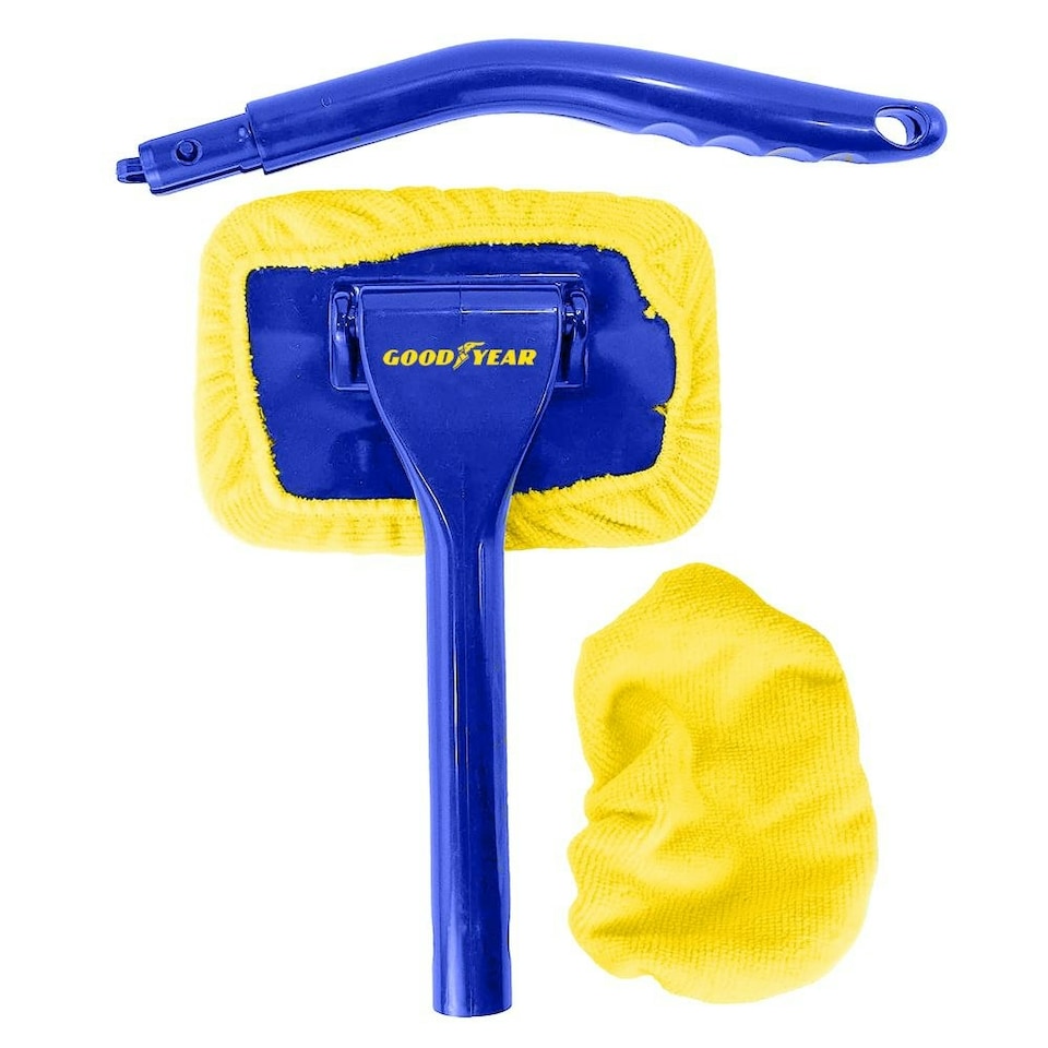 image 1 of 2Pcs Goodyear Windscreen Wonder Microfibre Cleaning Defogging Pad Long Handle Blue