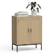image 1 of Vonhaus Lena Rattan Effect Sideboard with 3 Storage Shelves