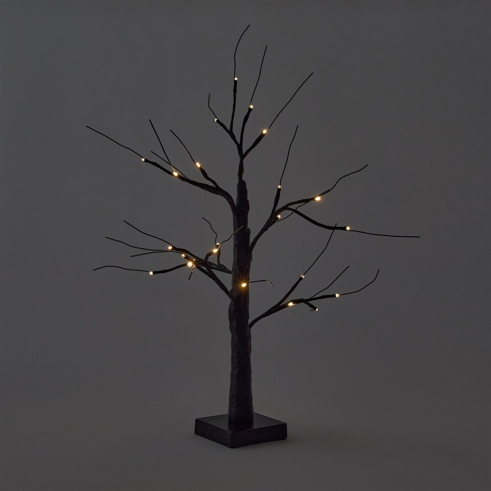 image 1 of OHS 64cm Halloween LED Twig Tree Light Black Illuminated Tabletop Accent