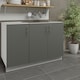 image 2 of JD Greta Adjustable Legs Kitchen Sink Unit 1200mm Cabinet With Doors - Grey Matt