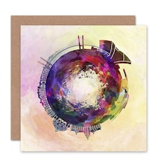Little World City Skyline Copenhagen Denmark Goodbye Card
