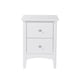 image 4 of Como 2 Drawer Bedside Cabinet - Shaker-Style Design for Modern Compact Living | White | White | One Size | 1