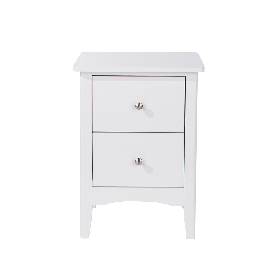 image 1 of Como 2 Drawer Bedside Cabinet - Shaker-Style Design for Modern Compact Living | White | White | One Size | 1