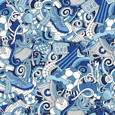 Dream Team Wallpaper in Blue and White | Blue | Blue and White