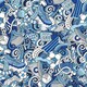 image 1 of Dream Team Wallpaper in Blue and White | Blue | Blue and White