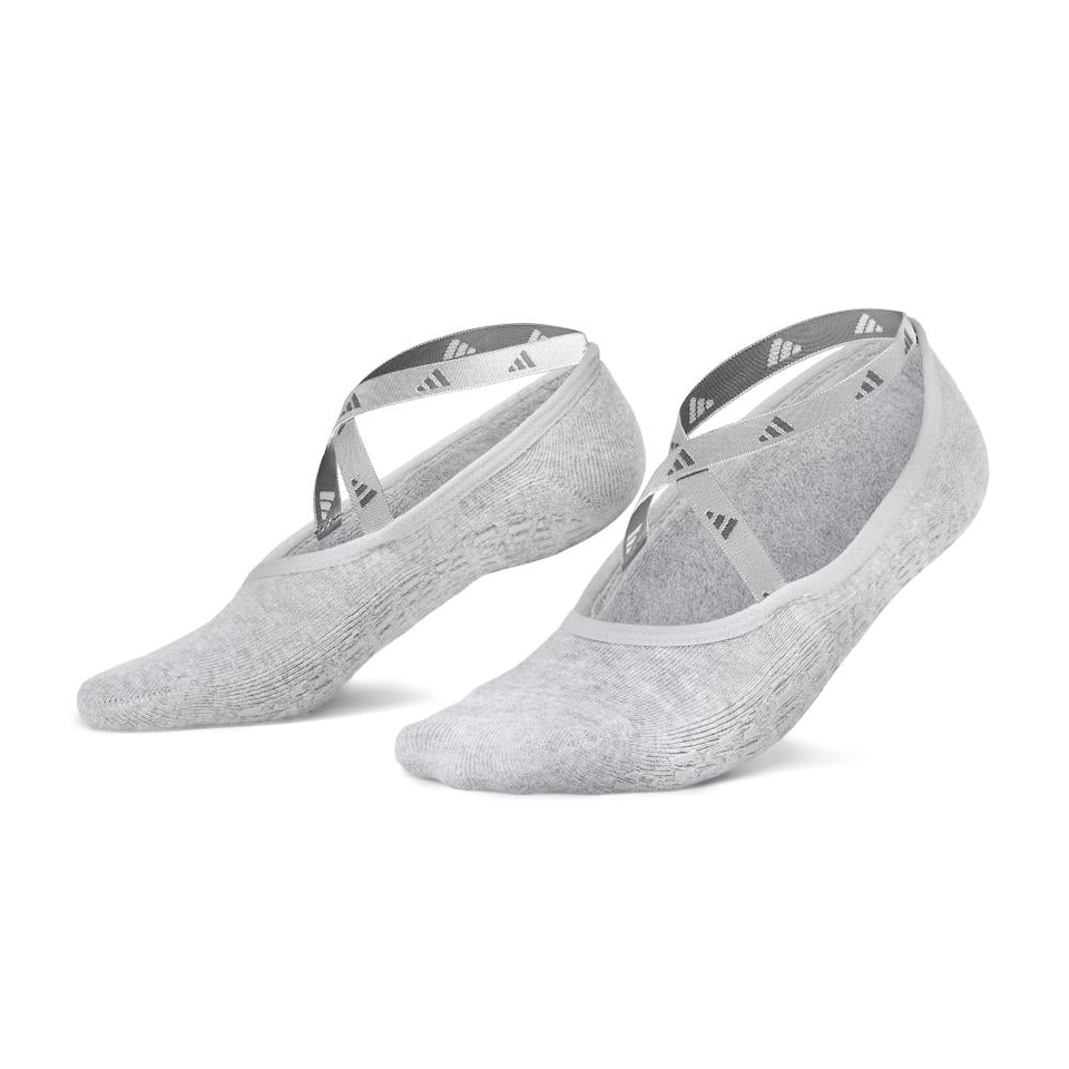 image 1 of Adidas Studio Yoga Socks — Silicone-Grip Full-Coverage Yoga and Pilates Socks. | Black | Black | M/L