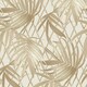 image 1 of Rasch Paradise Palm Leaf Heavyweight Vinyl Textured Wallpaper - Gold/Cream - 10m x 53cm Gold
