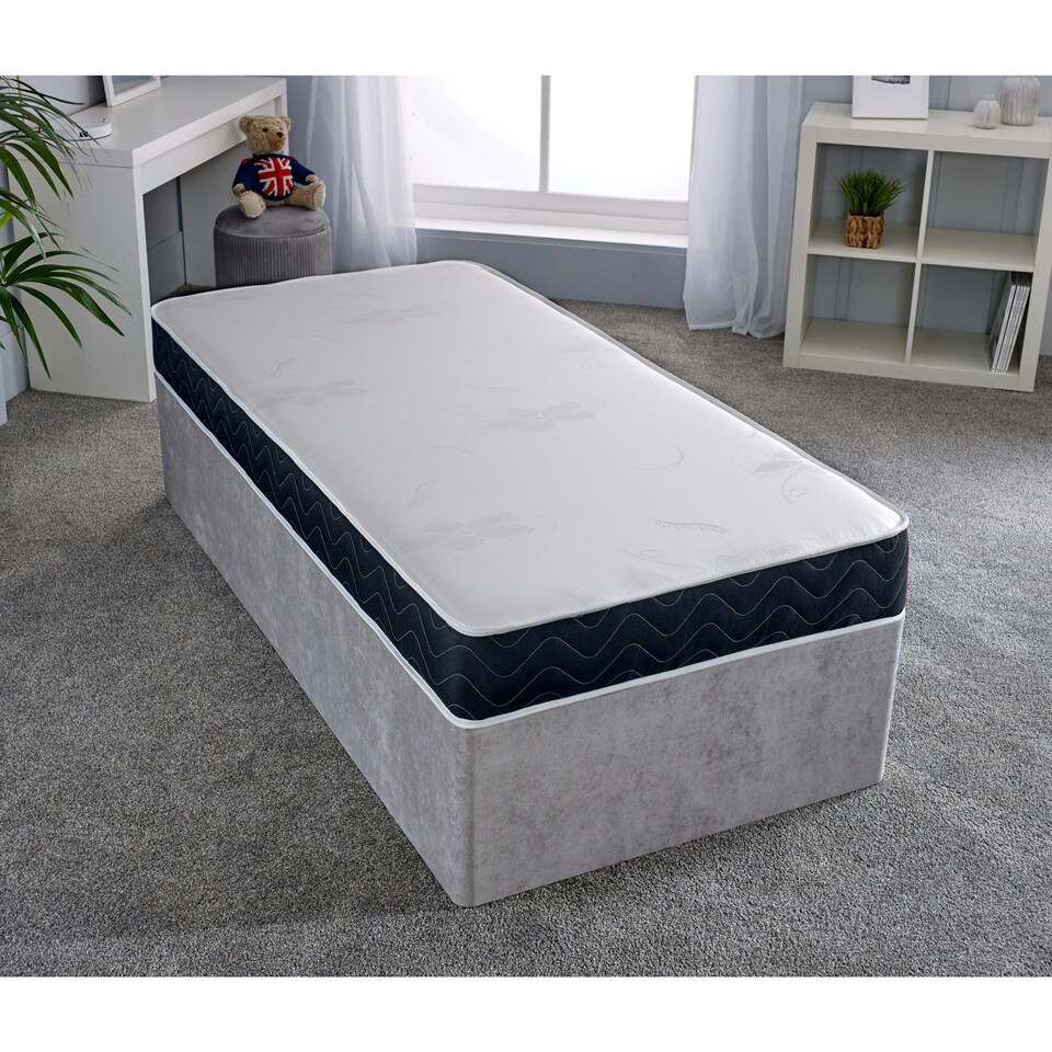 image 1 of Mars Black Border Hybrid Mattress - 17cm Deep, Medium-Soft Feel Black | Single