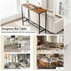 image 6 of COSTWAY Bar Table Counter Pub Table Sofa Console Table Brown