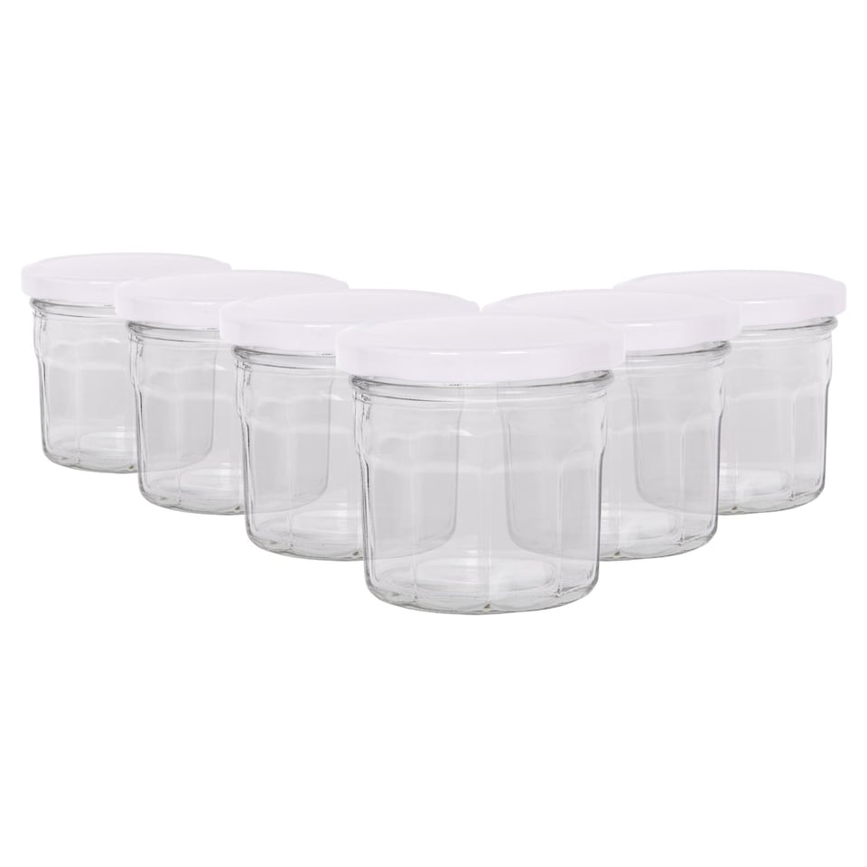 image 1 of Argon Tableware Glass Jam Jars with Lids - 150ml - Pack of 6