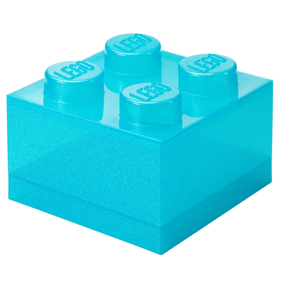 image 1 of LEGO Storage Brick 4 Stud- Glitter Light Blue