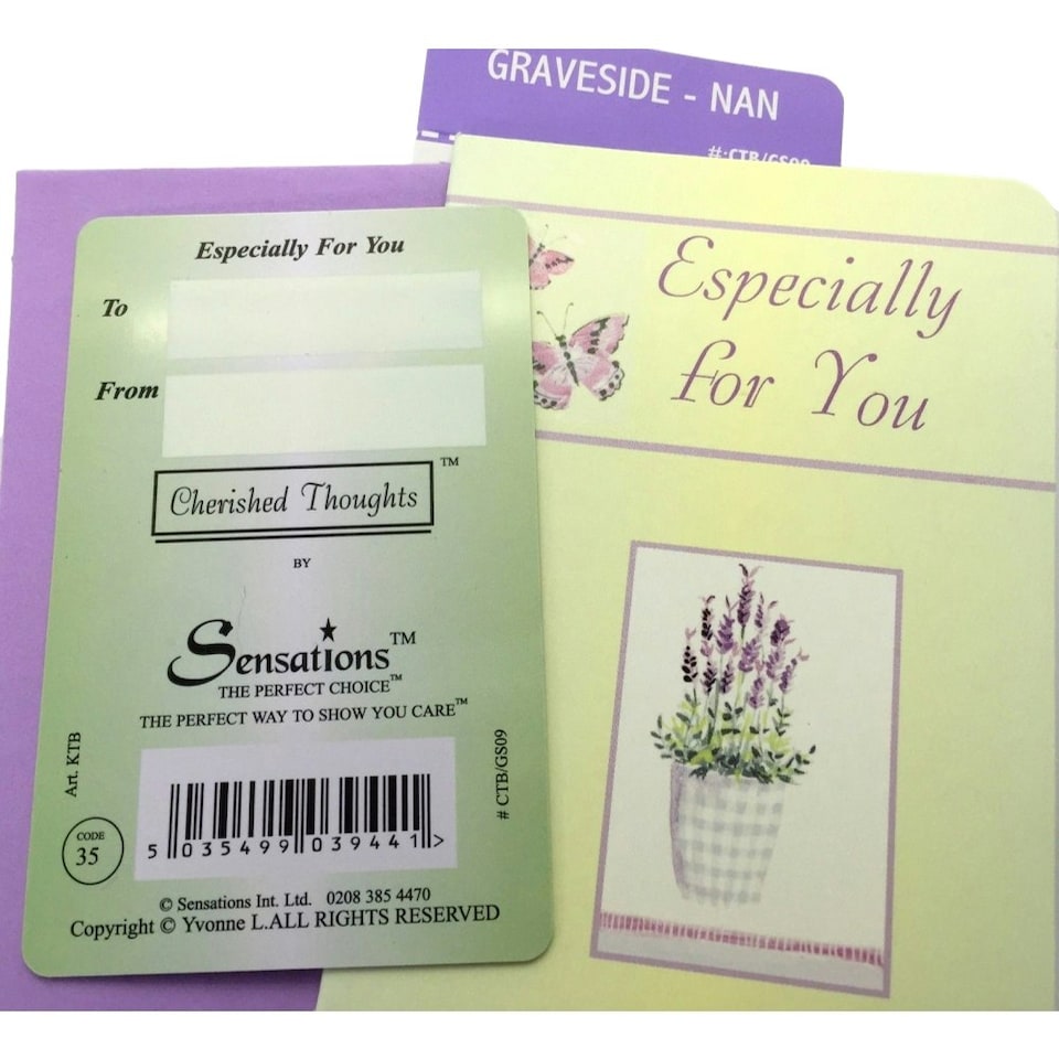 image 1 of To Nan In Loving Memory...Wallet Card (Sentimental Keepsake Wallet / Purse Card)
