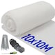 image 1 of Harbour Housewares Plant Fleece Frost Protection Set with Pegs & Plates - 10M x 10M (5 Rolls) | White | White