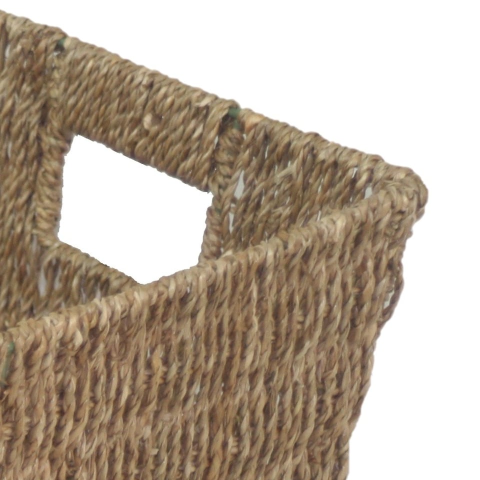 image 1 of Large Tapered Seagrass Basket | Green | Green | L