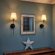 image 8 of Omniance Monaco Rechargeable Wireless Wall Lights with Remote | Clear | Satin Nickel