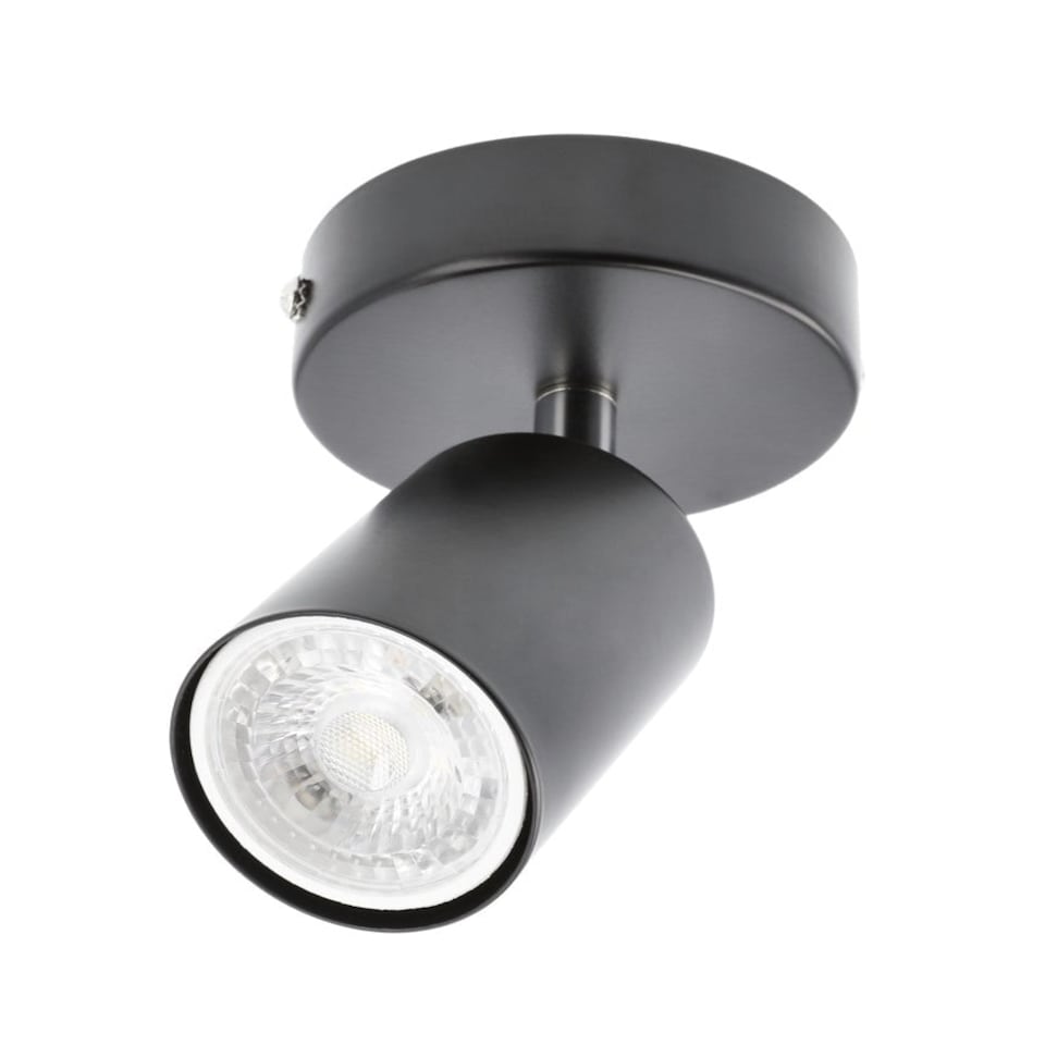 image 1 of CGC JACK Black Single Head GU10 Ceiling Spot Light Black
