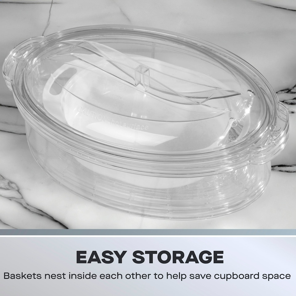 image 1 of Daewoo 9L Capacity, 3 Layer Food Steamer With Rice Bowl