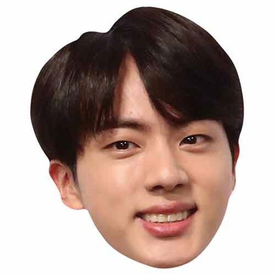BTS K-Pop Jin Kim Seok-jin Cardboard Face Mask