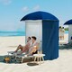 image 2 of Outsunny  2.2M Outdoor Parasol Fishing Umbrella Beach Sun Shelter w/ Carry Bag