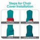 image 7 of Chair Cover Spandex Polyester Stretch Fabric Dining Slipcovers