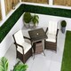 image 4 of Giardino Arizona Rattan Garden Bistro Set Patio Table and Chairs