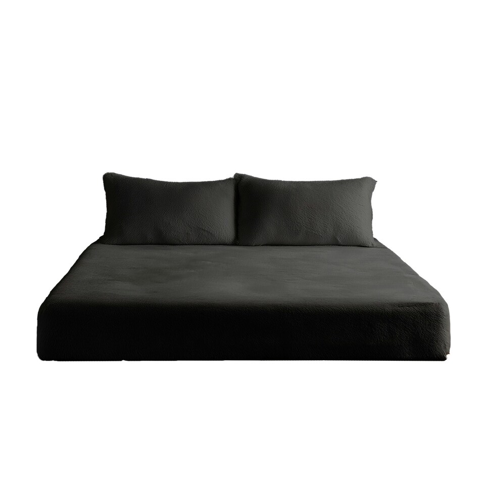 image 1 of Teddy Fitted Sheet 30cm Extra Deep Soft Cuddly Soft Touch Bedding | White | King