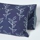 image 5 of Homescapes Blue Leaf Digitally Printed Cotton Duvet Cover Set - Super King Blue | Super King