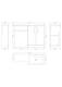 image 8 of Balterley Right-Hand Bathroom Vanity and WC Unit Combination with Basin - Woodgrain Mid Oak with Handles | Brown | Grey Vicenza Oak