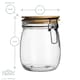 image 3 of Argon Tableware Wooden Clip Lid Storage Jars - 750ml - Clear Seal - Pack of 3