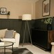 image 3 of ValueLights Barbro Grey Tripod Floor Lamp Cream Boucle Shade