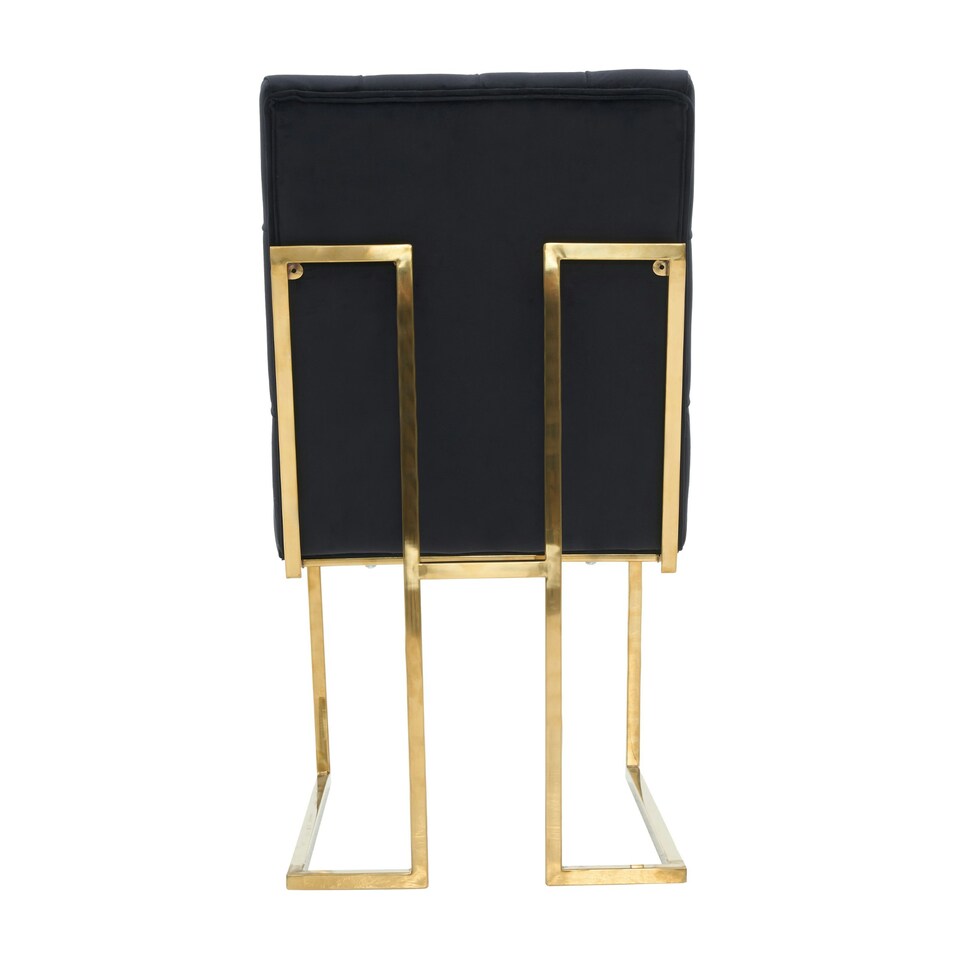 image 1 of Set of 4 Siena Luxury Tufted Velvet Dining Chairs with Gold Frame & Legs - Modern Upholstered Accent Chair | Blue | Blue