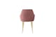 image 5 of MOF Set of 4 Dining chair Armchair with Armrest & Backrest Upholstered seat with Metal legs T05 | Pink