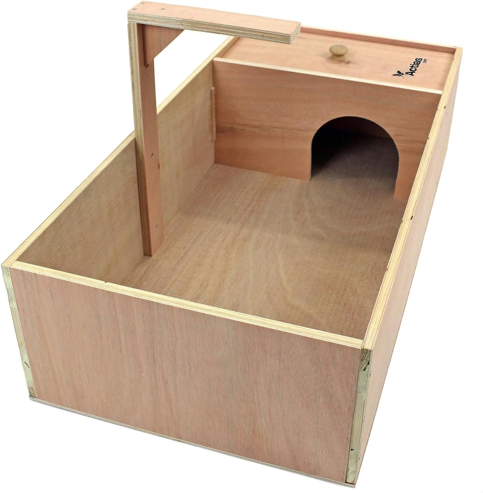image 1 of Actiaspet - Wooden Reptile House with Run and Lamp Arm | 820 x 410 x 200 mm