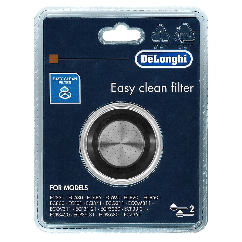 image 1 of Delonghi 2-Cup Filter EC680 EC685 EC820 EC860 Coffee Espresso Machine DLSC401