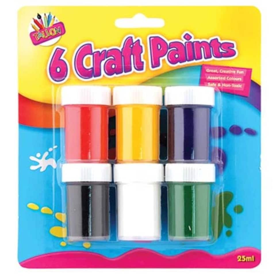 image 1 of Pack of 6 20ml Craft Paint Pots