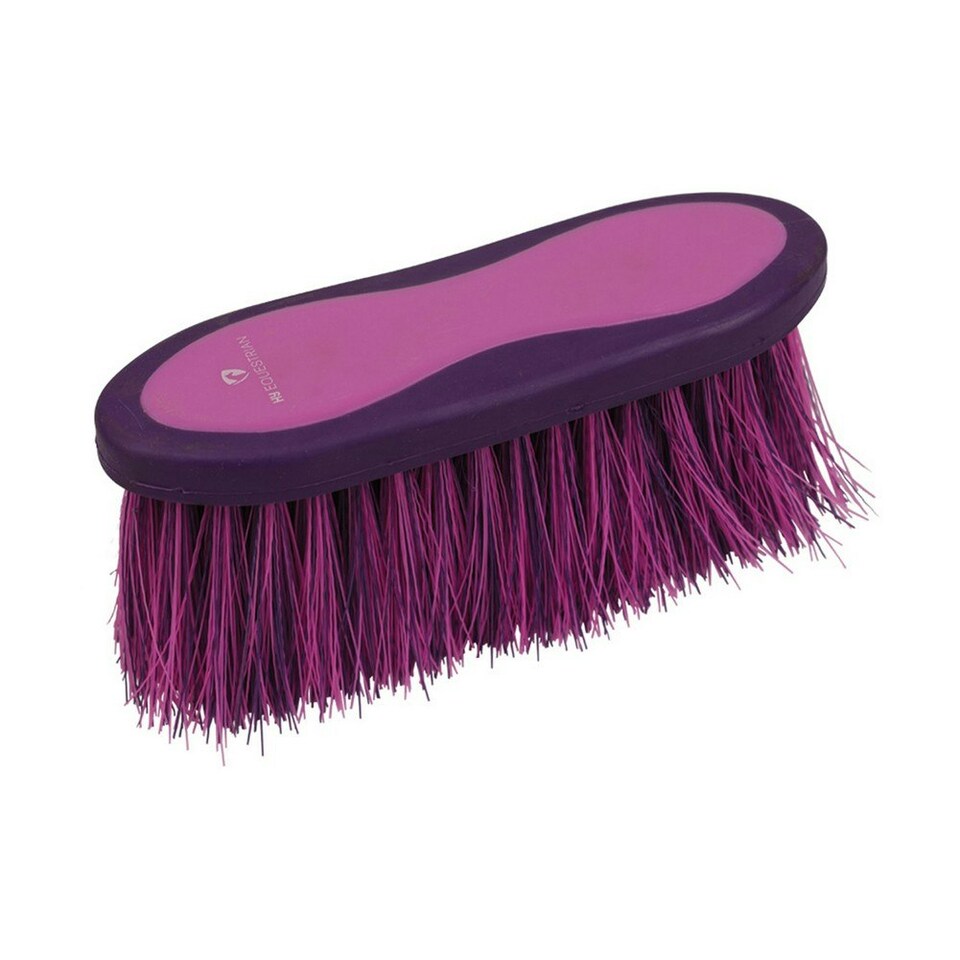 HySHINE Pro Groom Long Bristle Horse Dandy Brush - Purple/Pink - 20.5cm x 6.2cm