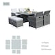 image 7 of Direct Wicker 9 Pieces Outdoor Rattan Garden Dining Table and Chair Set
