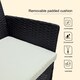 image 4 of Alivio 4 Piece Rattan Sofa Set Patio Furniture with Coffee Table Weather Resistant UV Protected Cushions for Indoor Outdoor Use | Black | 1